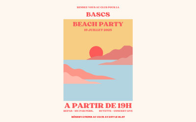 Préparez-vous pour la BASCS Beach Party !